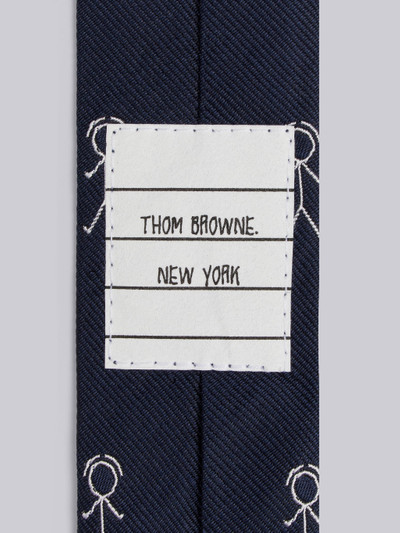 Thom Browne Navy Jacquard Engineered Mr. Thom Icon Classic Tie outlook