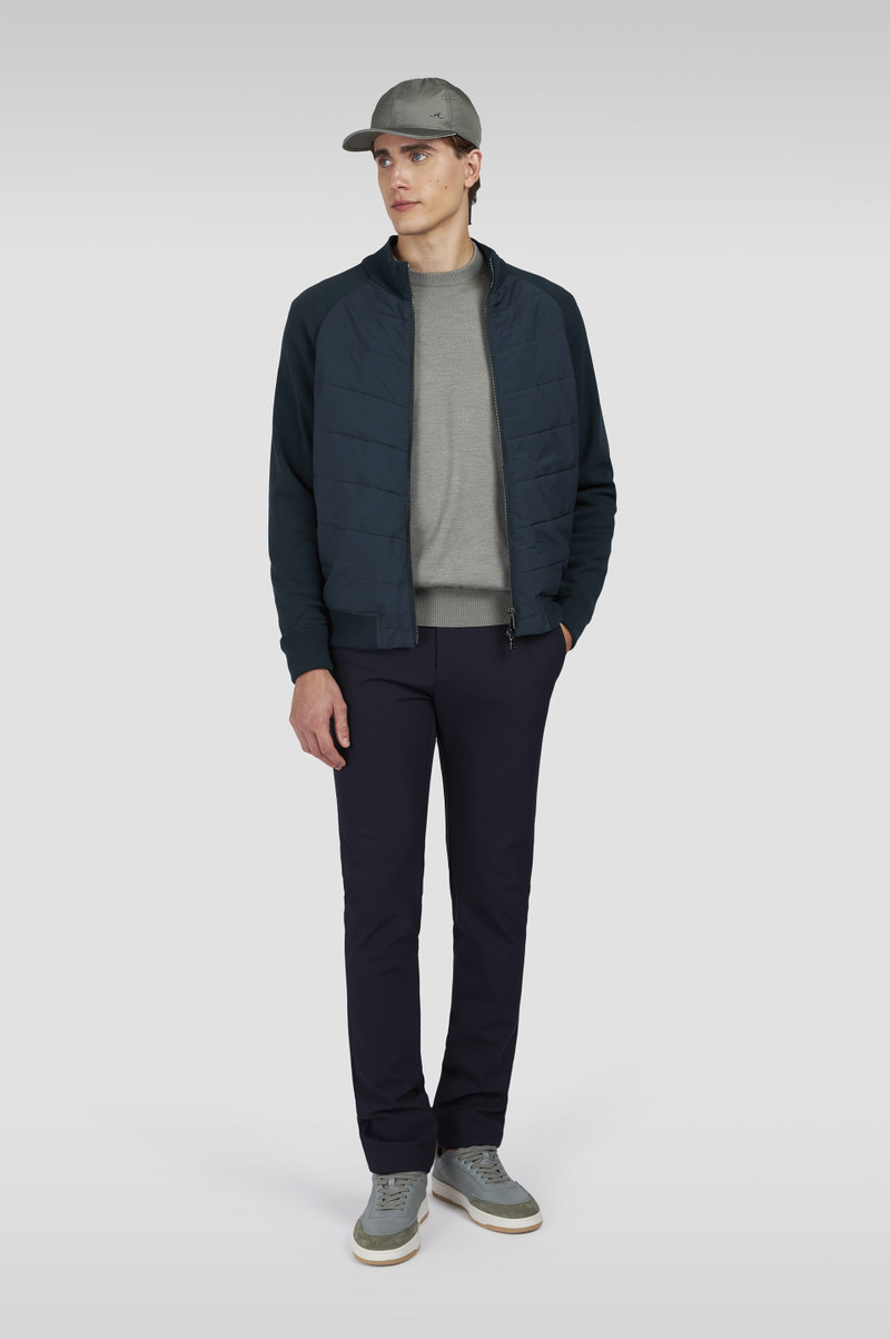 Paul & Shark HYBRID ZIP-UP CARDIGAN IN SOFT COOL TOUCH WOOL AND TYPHOON® PLATINUM outlook