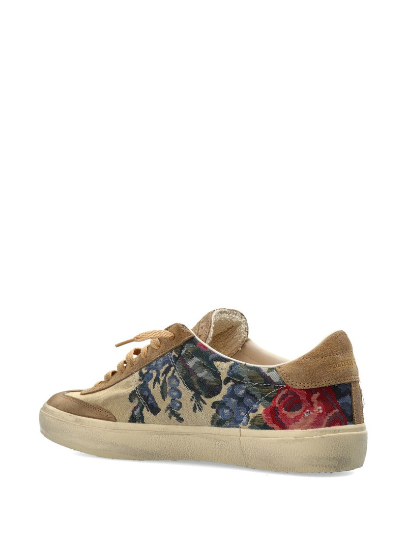 floral print leather sneakers 4