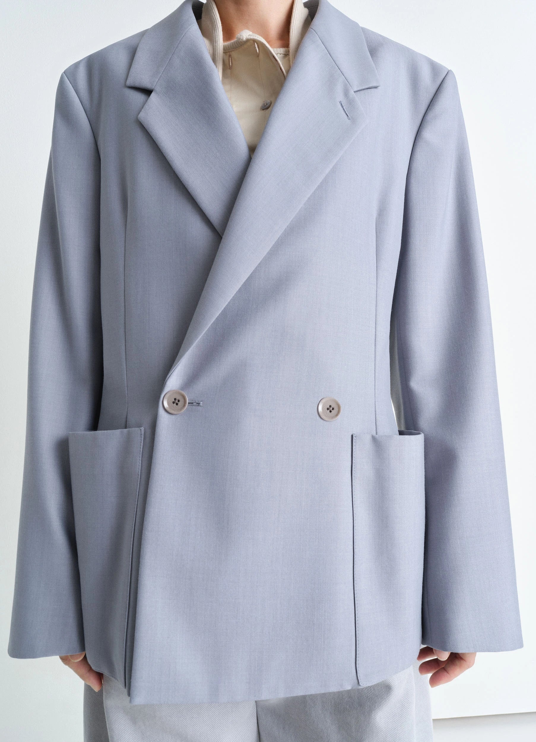 DOUBLE BREASTED TAILORED JACKET - 4