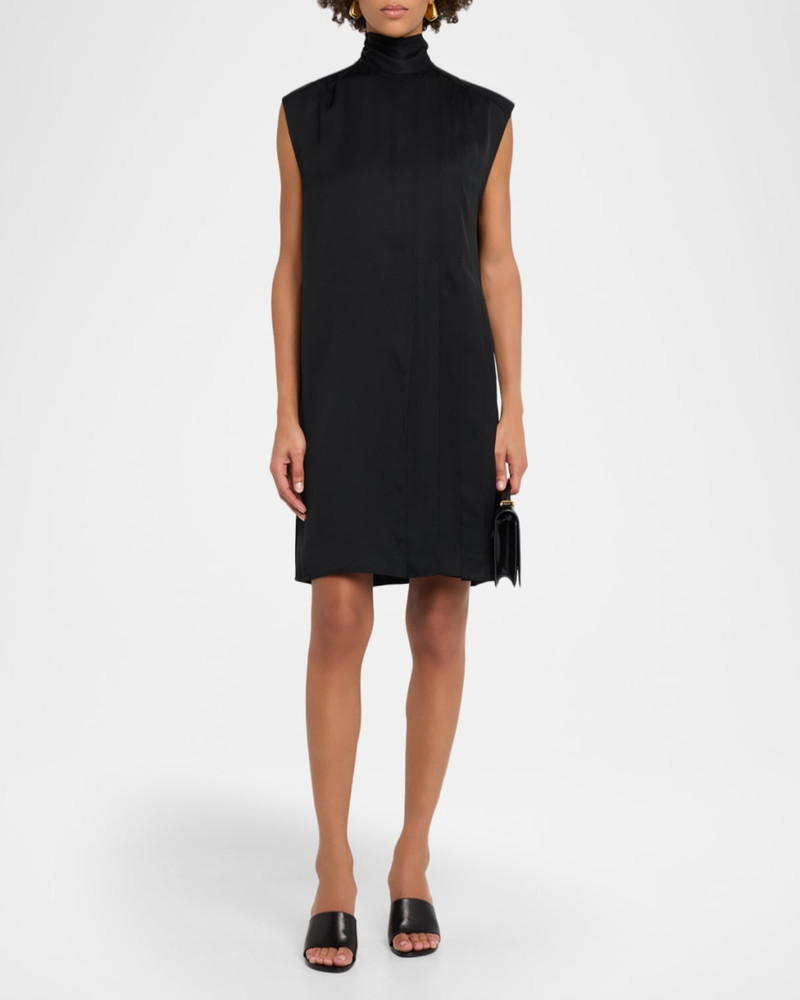 JOSEPH Sandy Pleated Sleeveless Crepe Mini Dress outlook