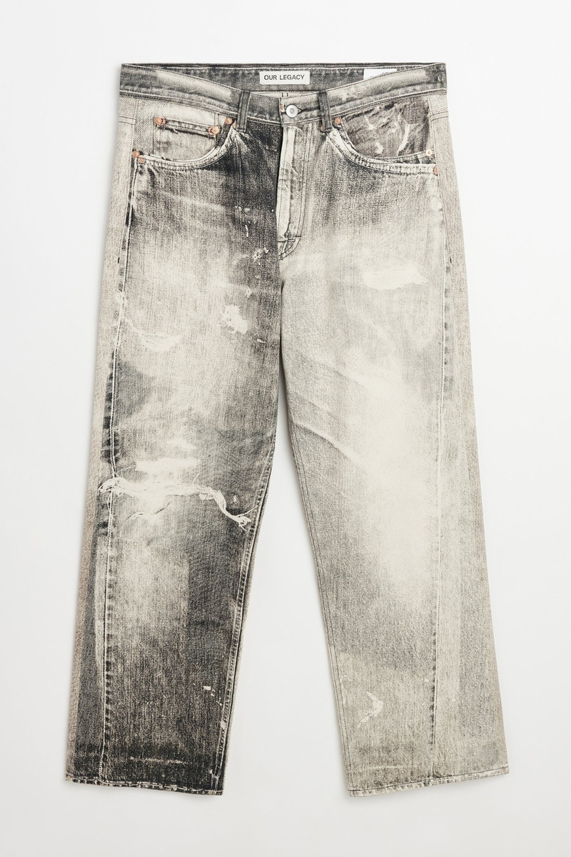 Our Legacy Third Cut Jeans Digital Print Ink Black | REVERSIBLE