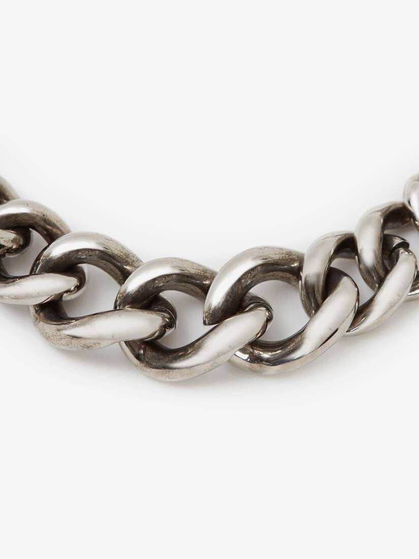 Chain Choker in Antique Silver - 2