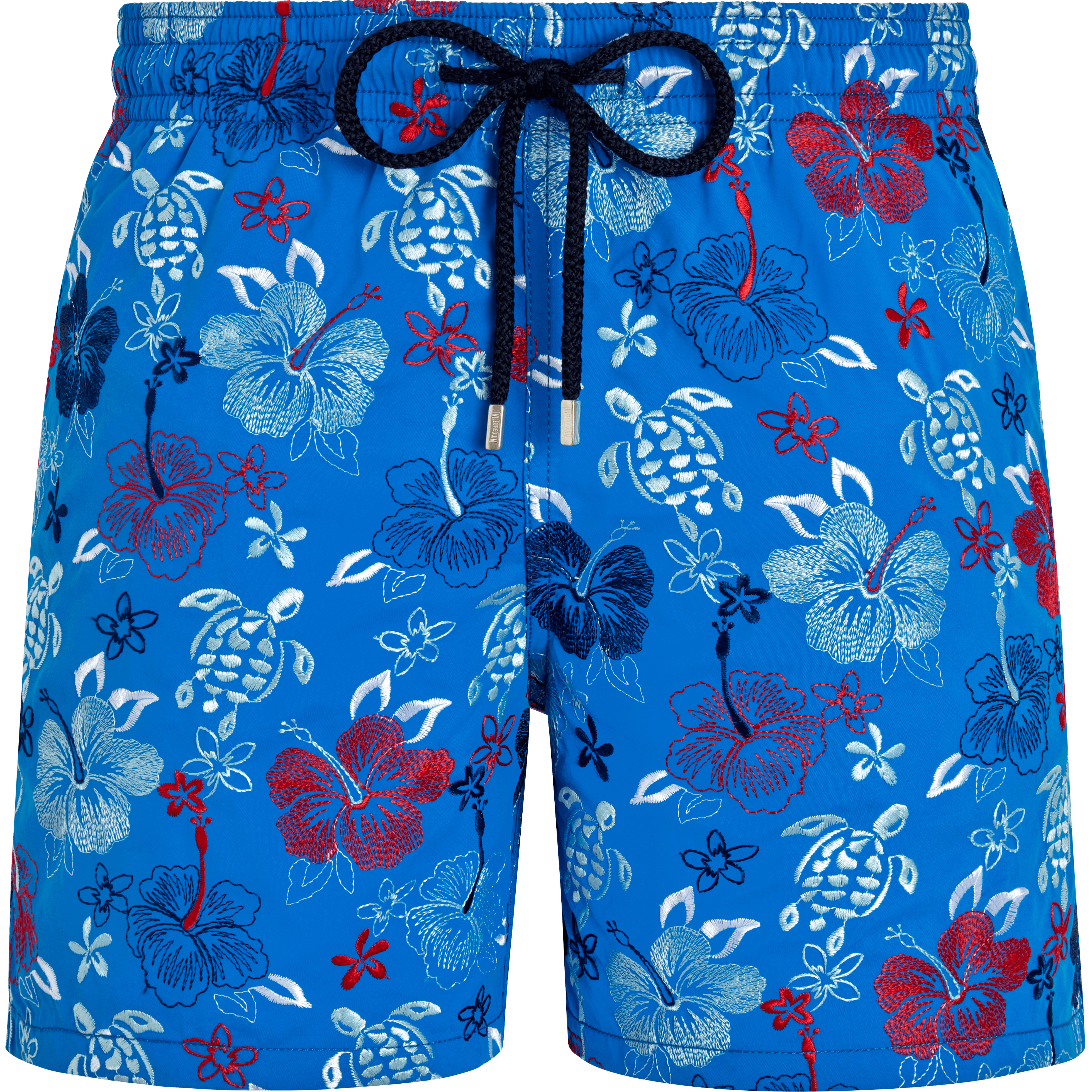 Men Swim Trunks Embroidered Tropical Turtles - Limited Edition - 1