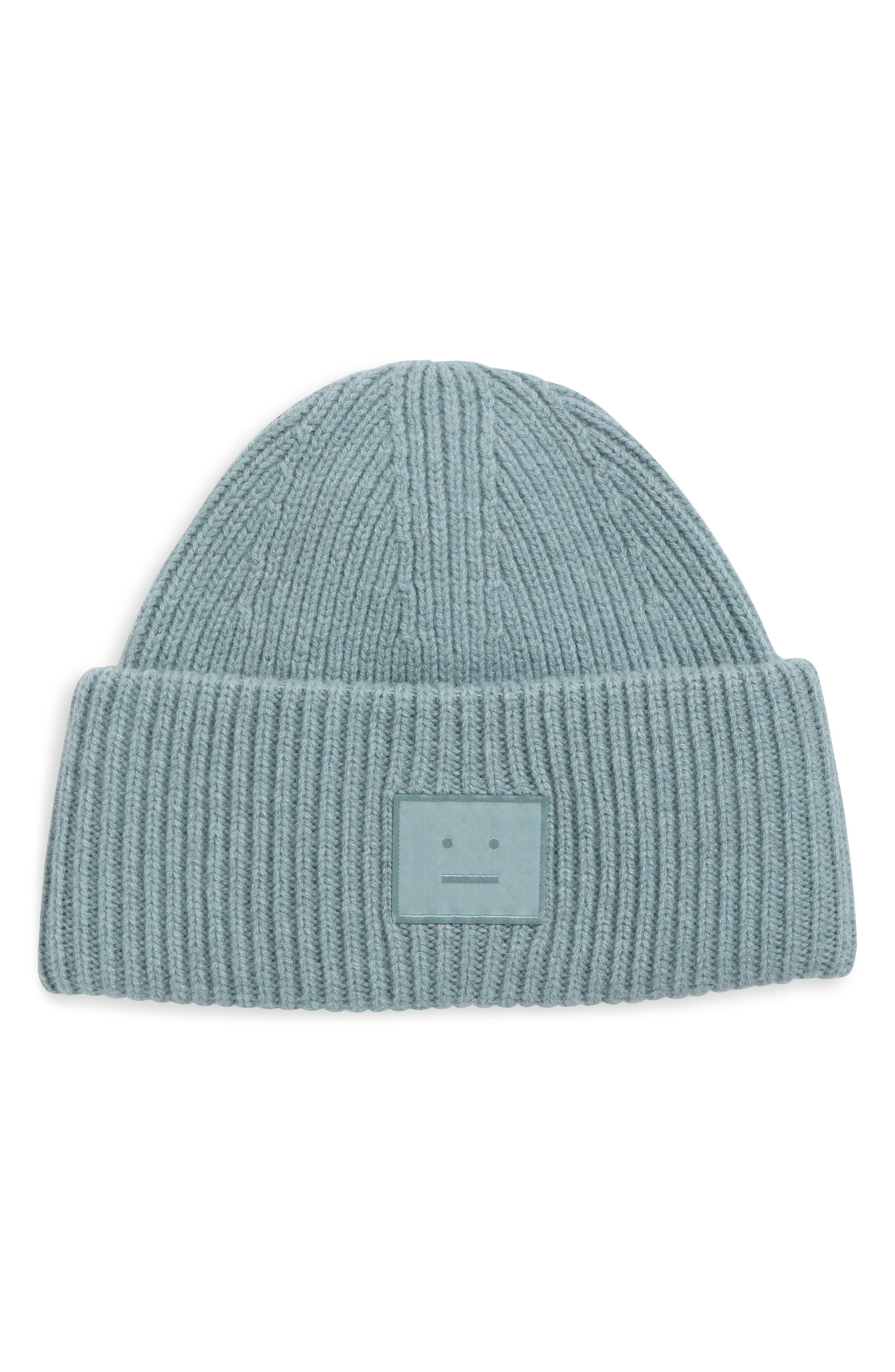 Acne Studios Pana Face Wool & Yak Hair Beanie in Dusty Blue at Nordstrom - 1