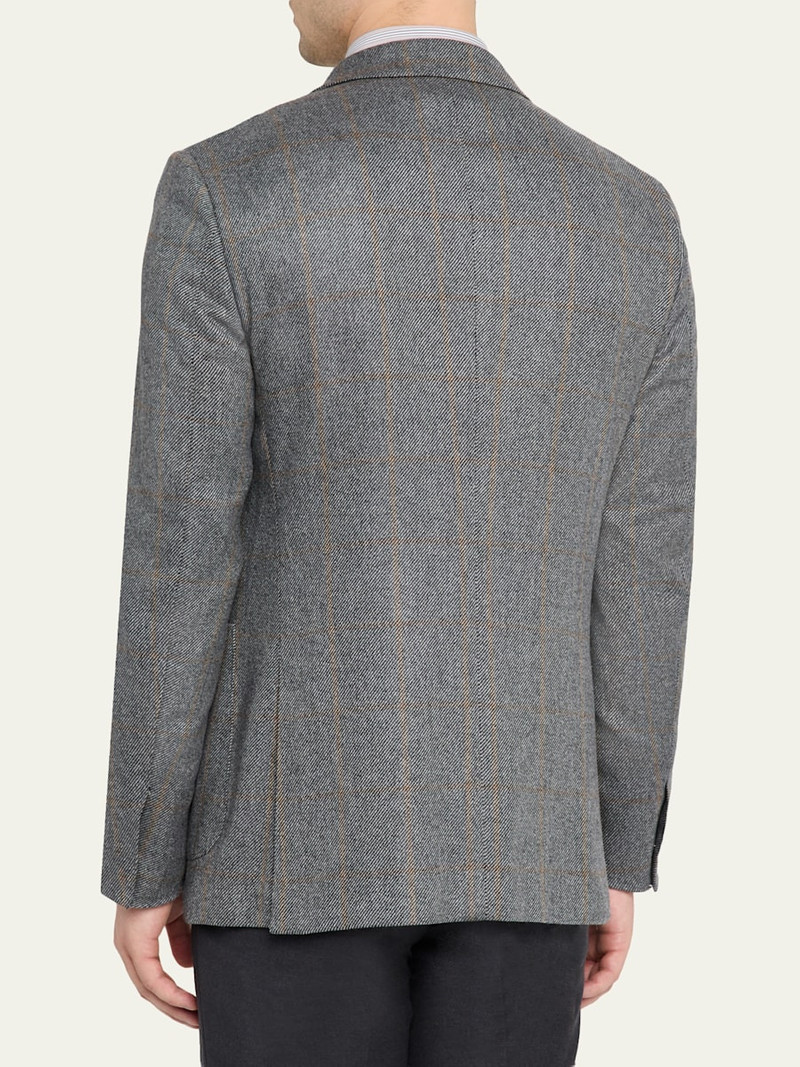 ZEGNA Men's Oasi Cashmere Windowpane Two-Button Sport Coat outlook