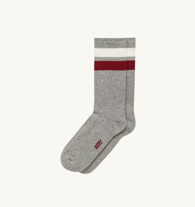 UNISEX STRIPED JACQUARD LOGO SOCK 1