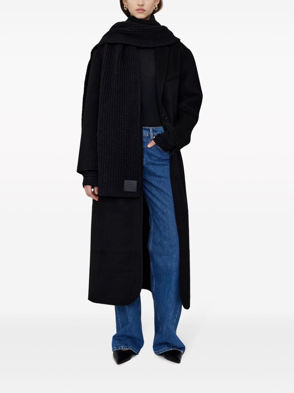 Hannah logo-patch scarf - 3