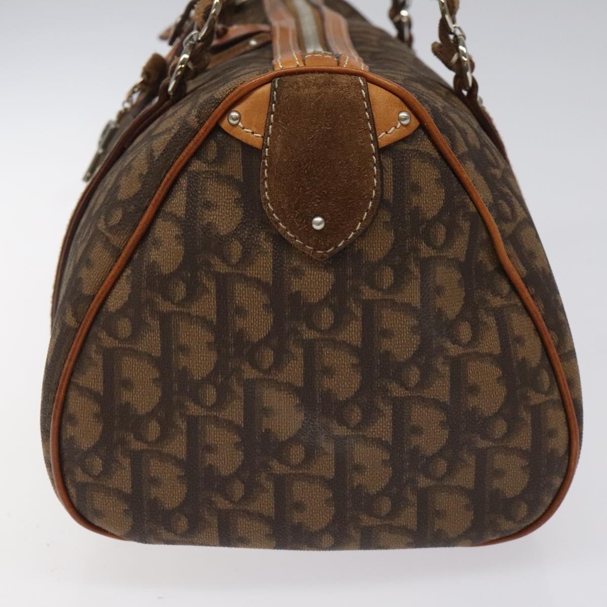 DIOR Romantic Trotter Canvas Hand Bag Brown - 4