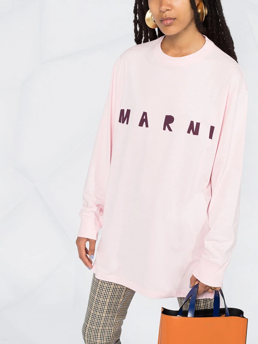 logo print high-low hem sweatshirt - 5