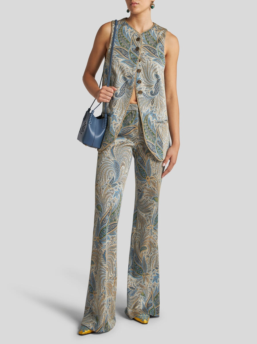 PAISLEY JACQUARD TROUSERS - 4