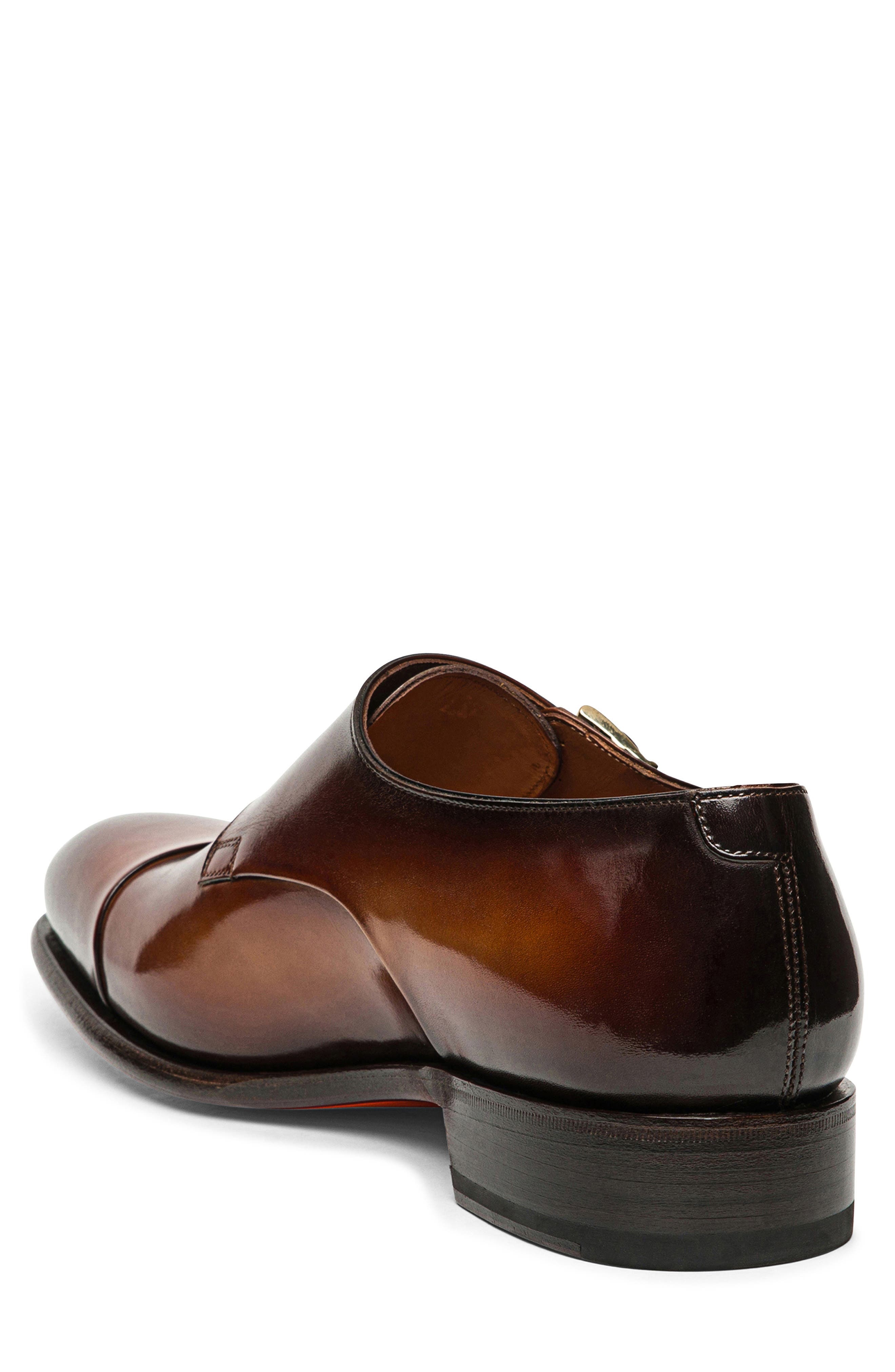 Santoni IRA Double Monk Strap Shoe in Dark Brown at Nordstrom - 2