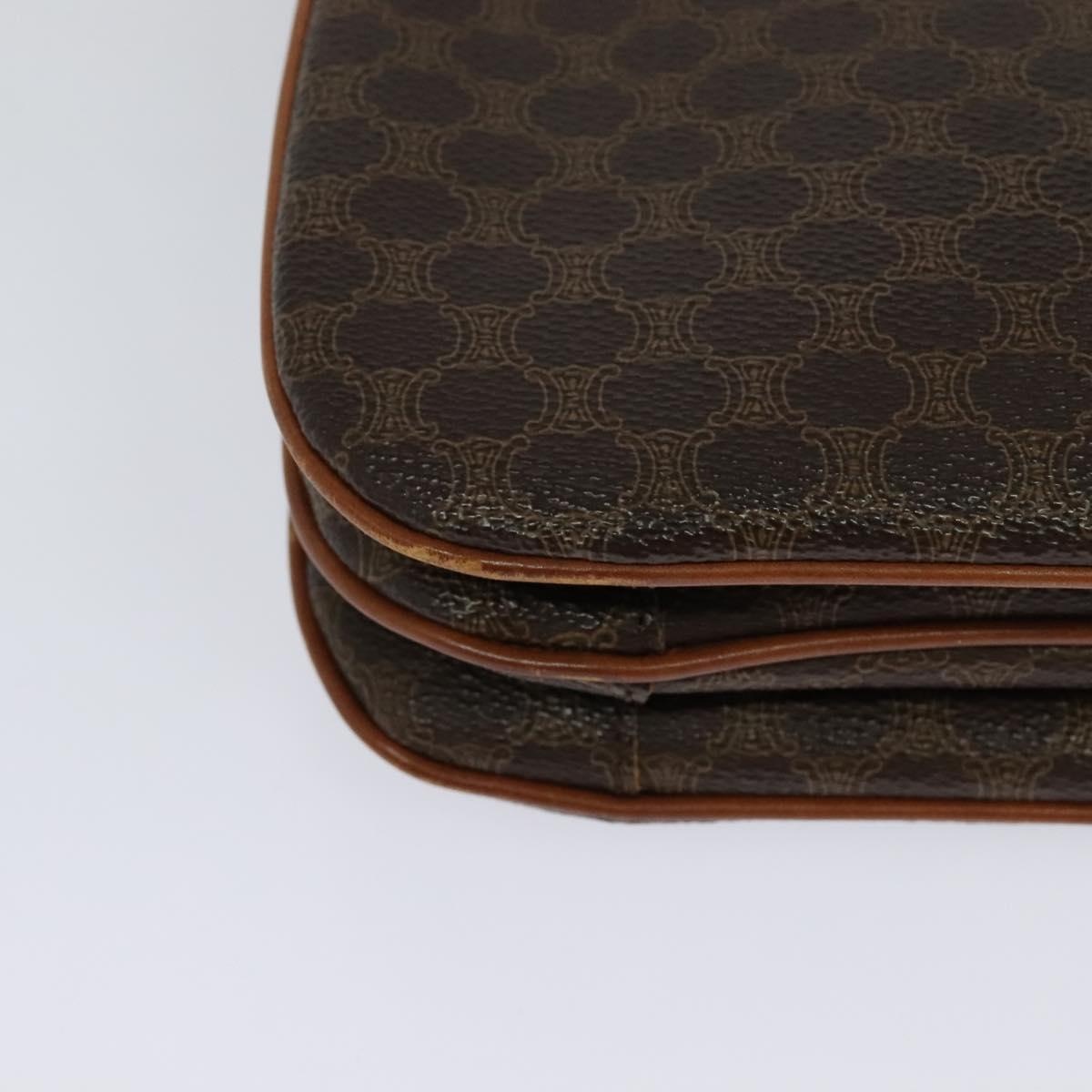 CELINE Macadam Canvas Shoulder Bag Pvc Leather Brown - 16