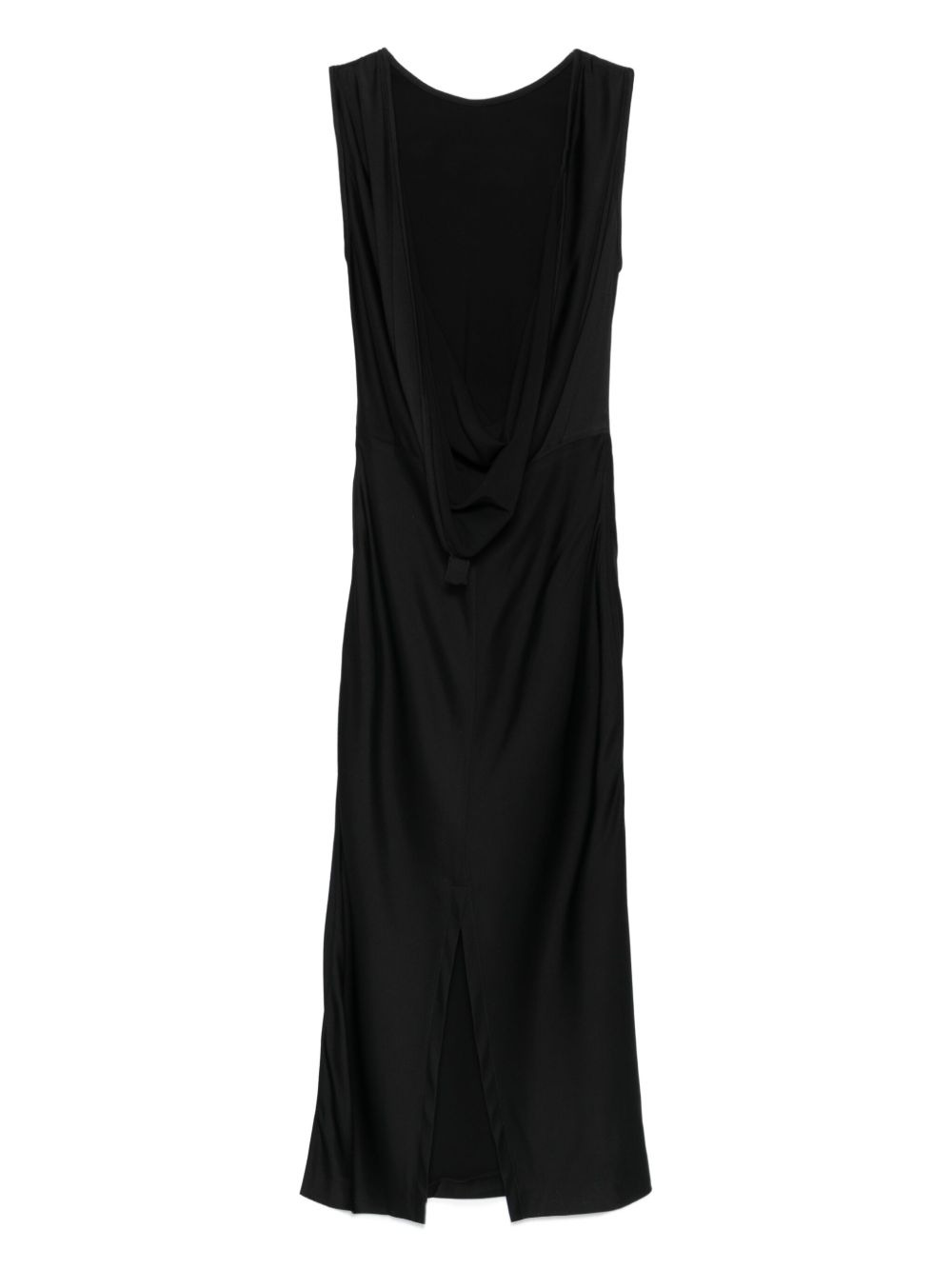 draped-back dress - 2