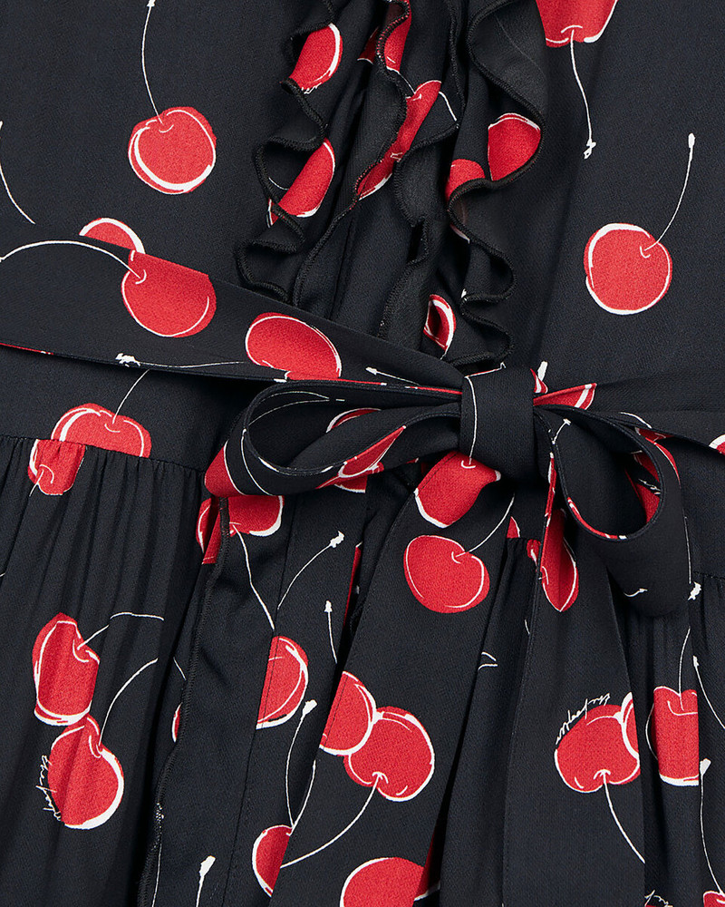 SHORT CHERRY PRINTED DRESS 7
