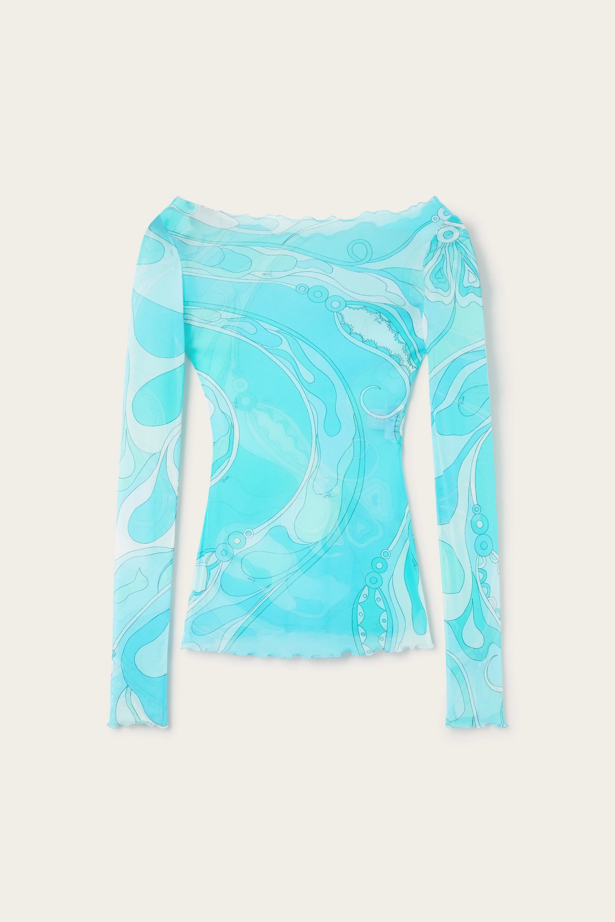 ORCHIDEE PRINT TULLE TOP - 1