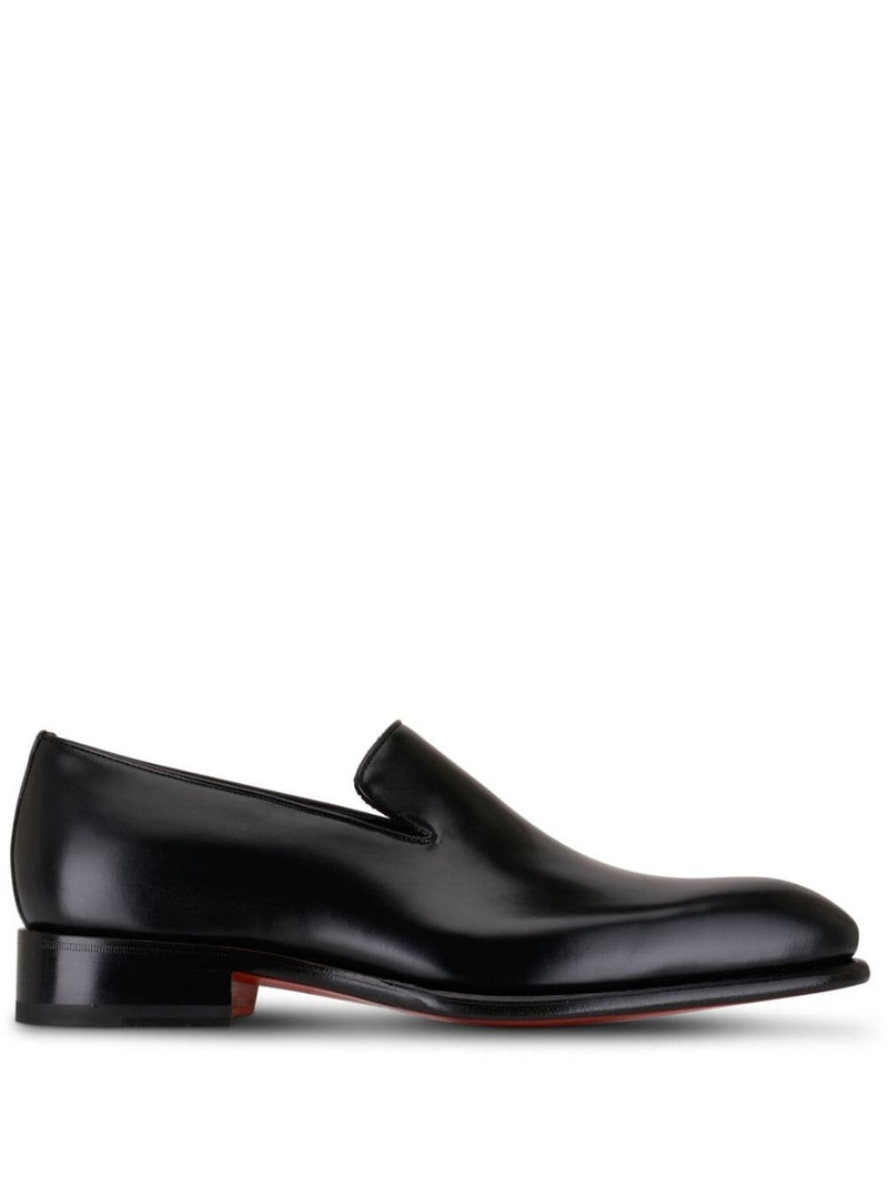 almond-toe leather loafers - 1