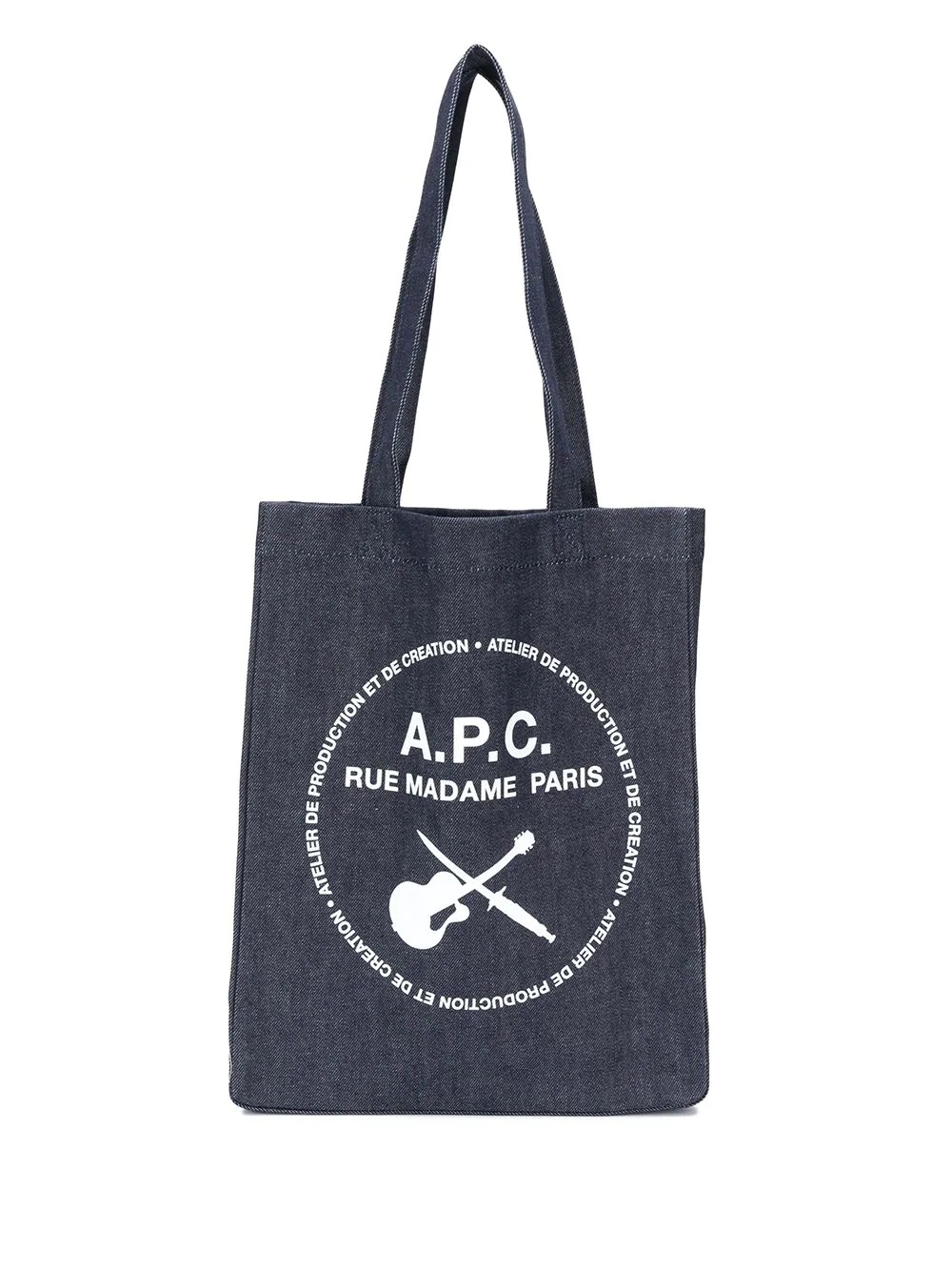 logo-print tote - 1