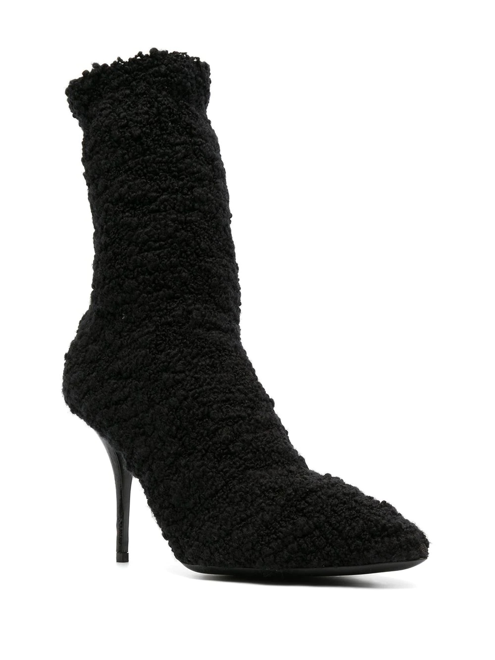 shearling stiletto heel boots - 2