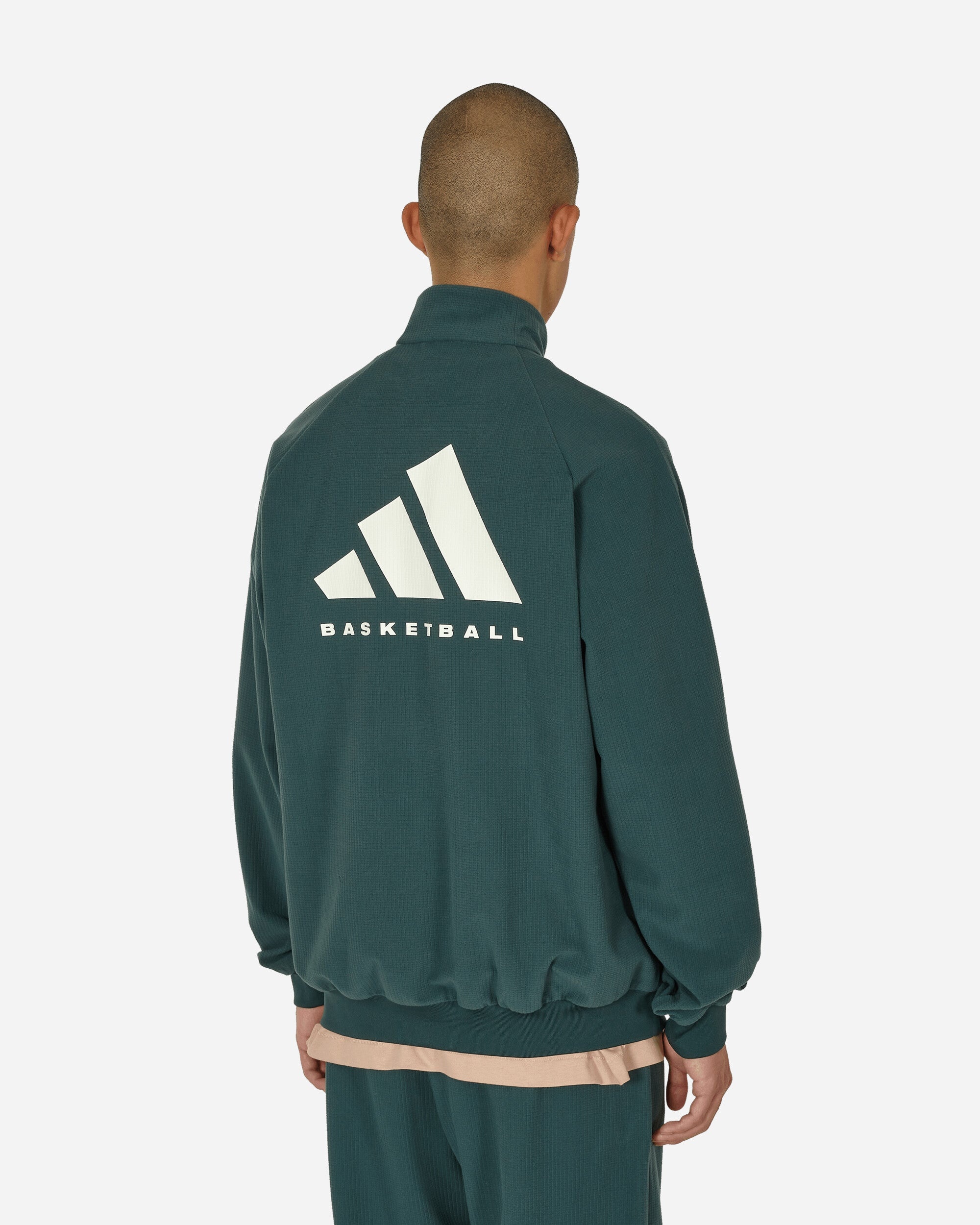 Basketball Brushed Track Top Mineral Green - 3