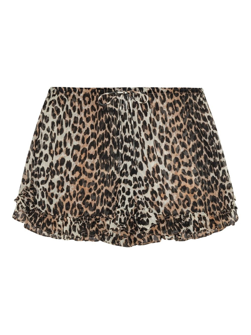 leopard-print ruffled shorts 1