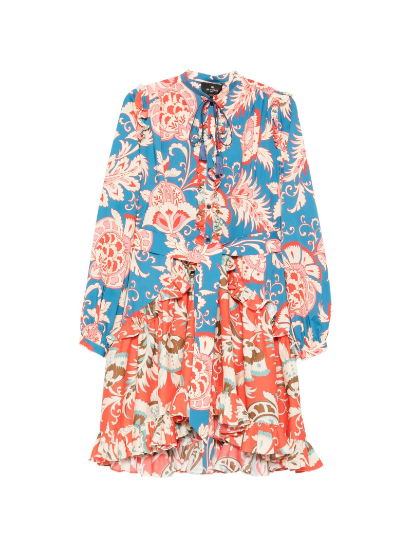 Etro Floral Ruffled Mini Dress 1
