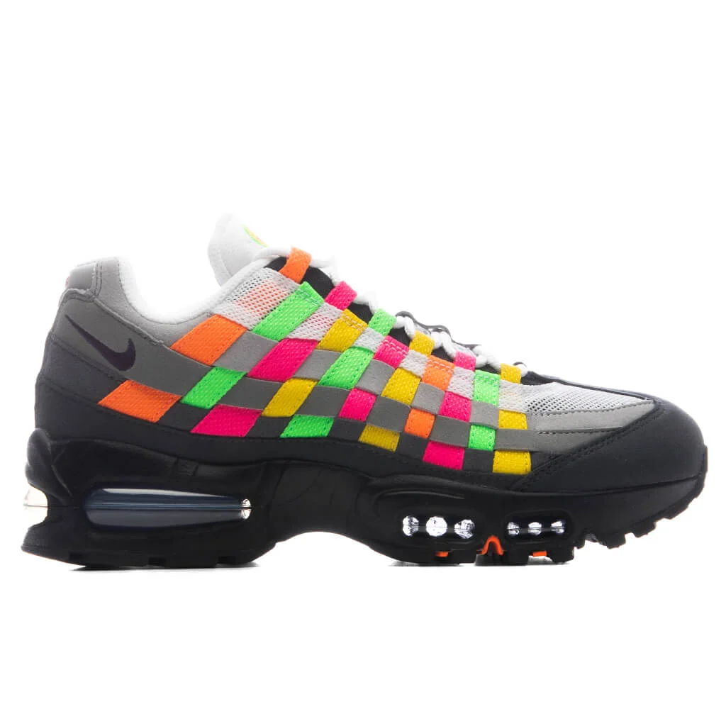AIR MAX 95 BIG BUBBLE WOVEN 'MULTI' - WHITE/PURPLE DYNASTY/PEARL GREY - 1
