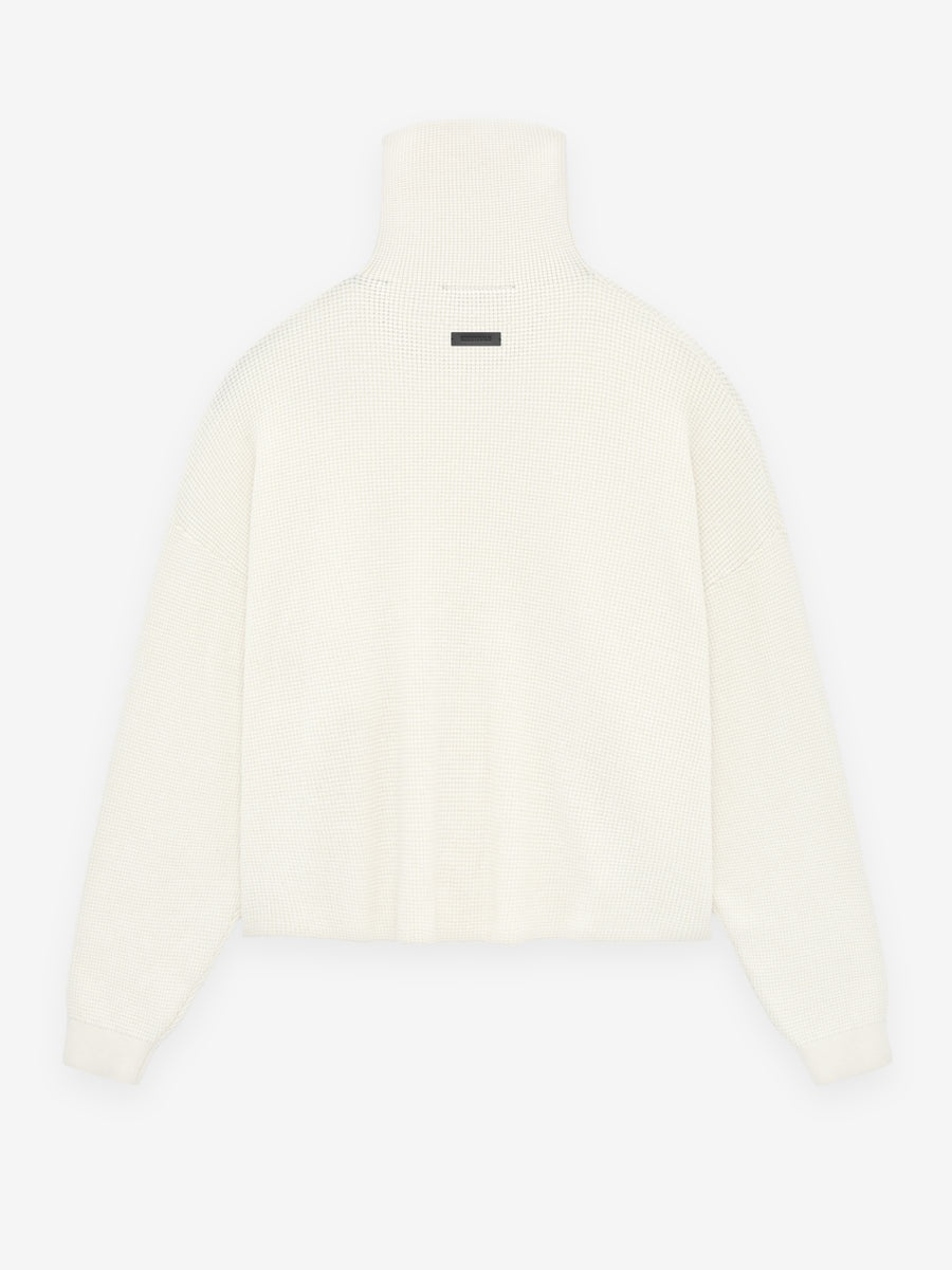 Womens Waffle Turtleneck - 2