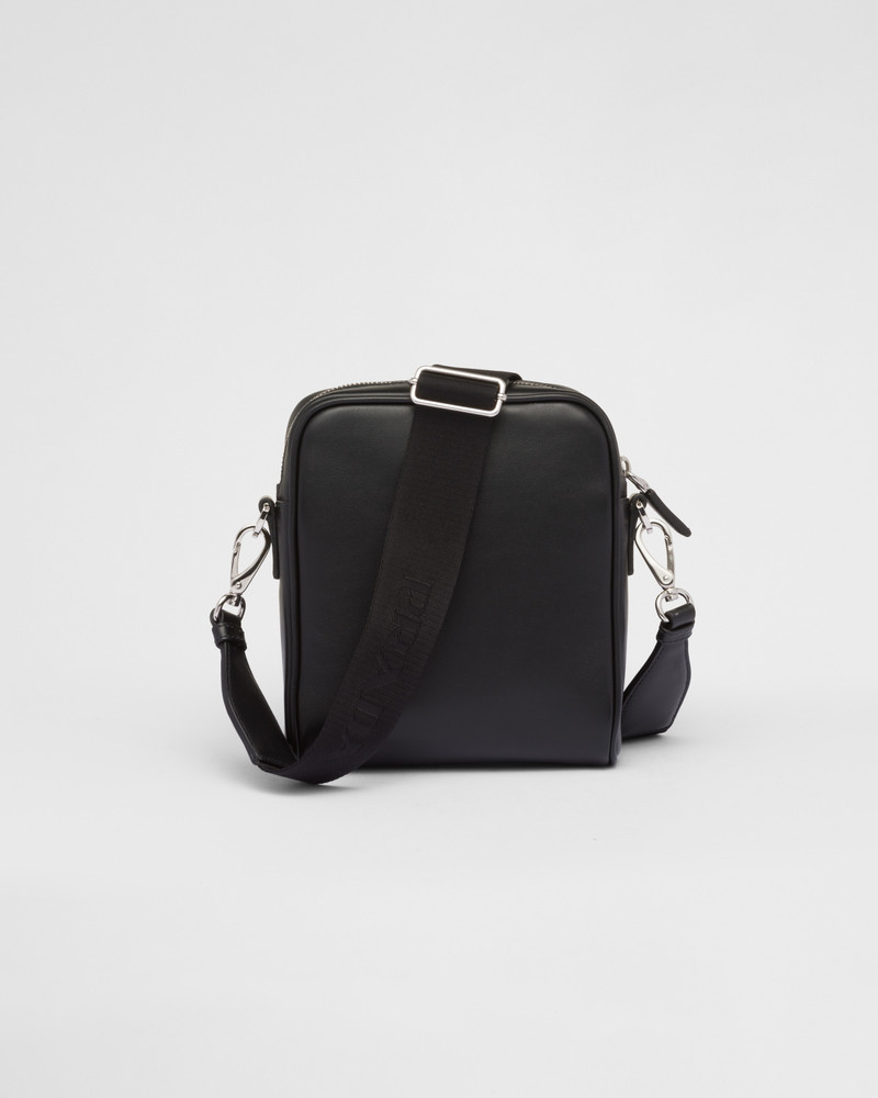 Leather shoulder bag with pouch 4