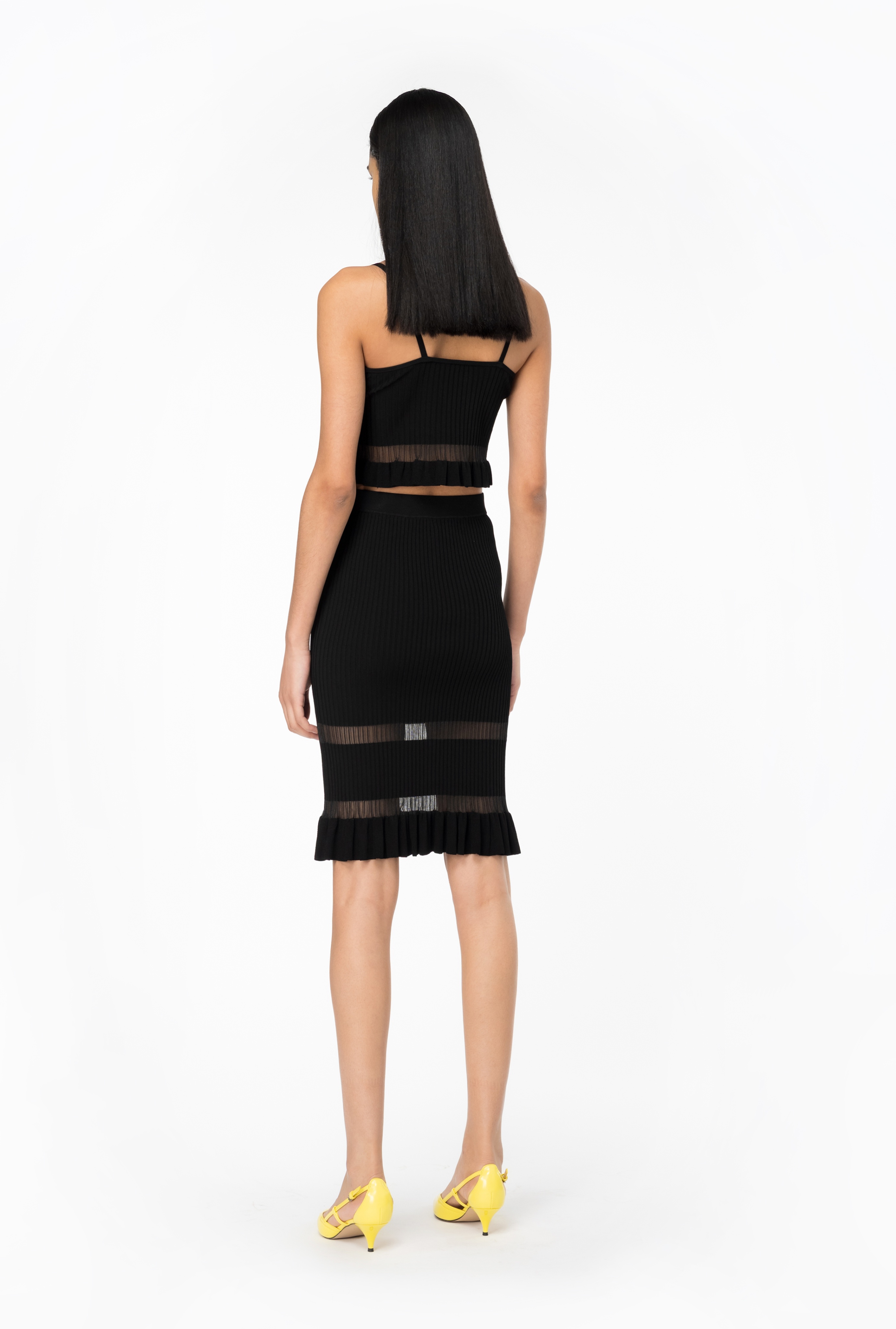 RIBBED MIDI SKIRT - 4
