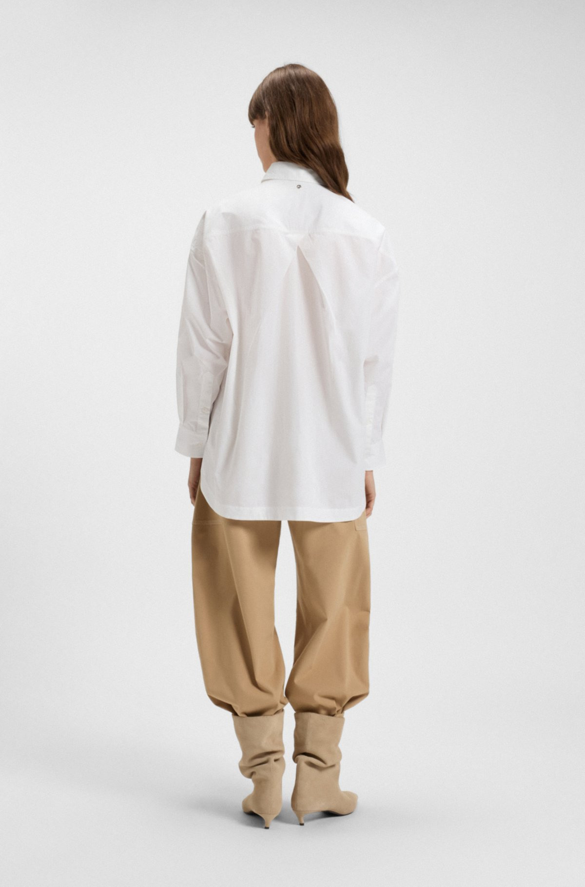 OVERSIZE-FIT BLOUSE IN COTTON POPLIN - 5