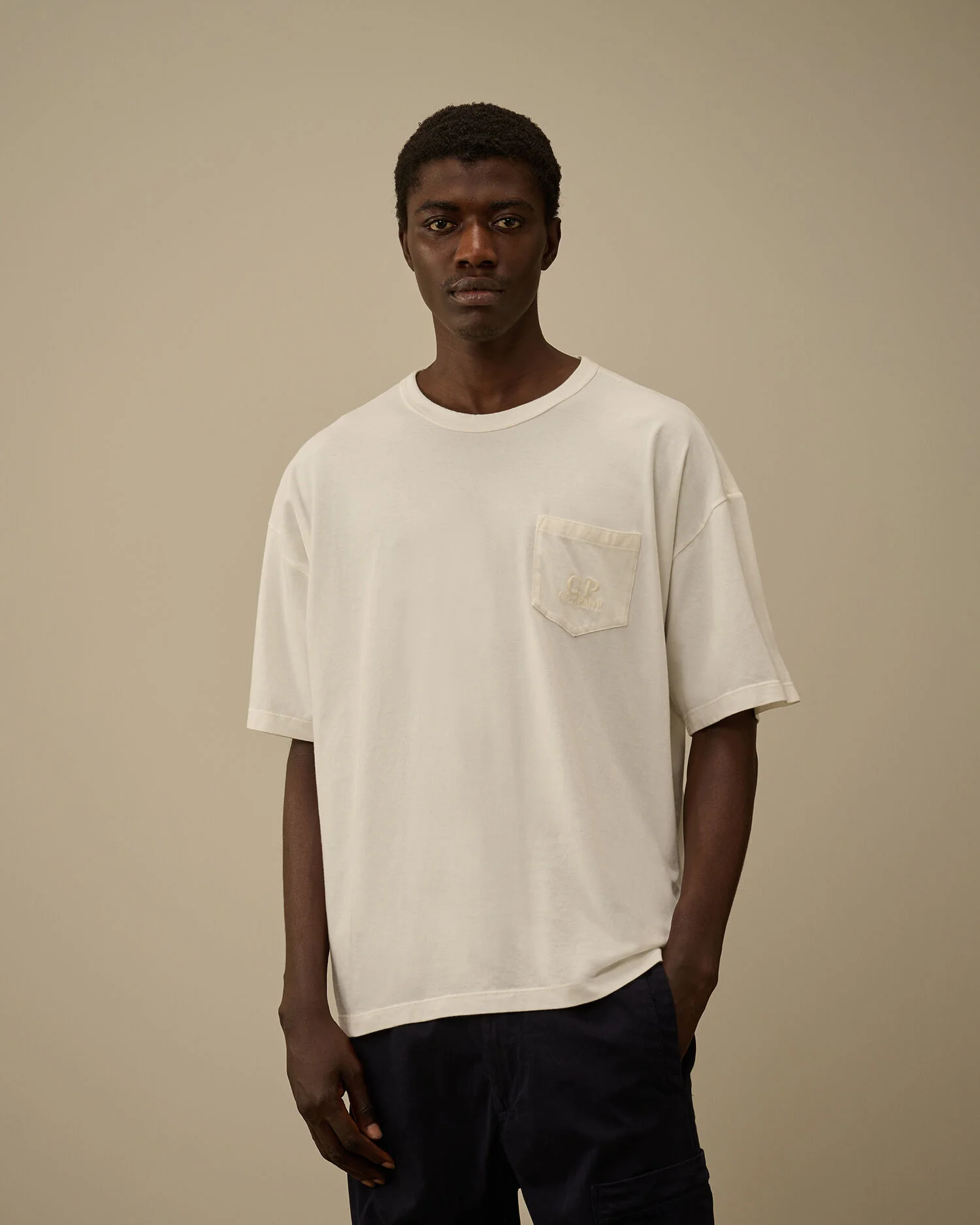 C.P. Company 20/1 Jersey Short Sleeve Boxy Chest Pocket T-Shirt