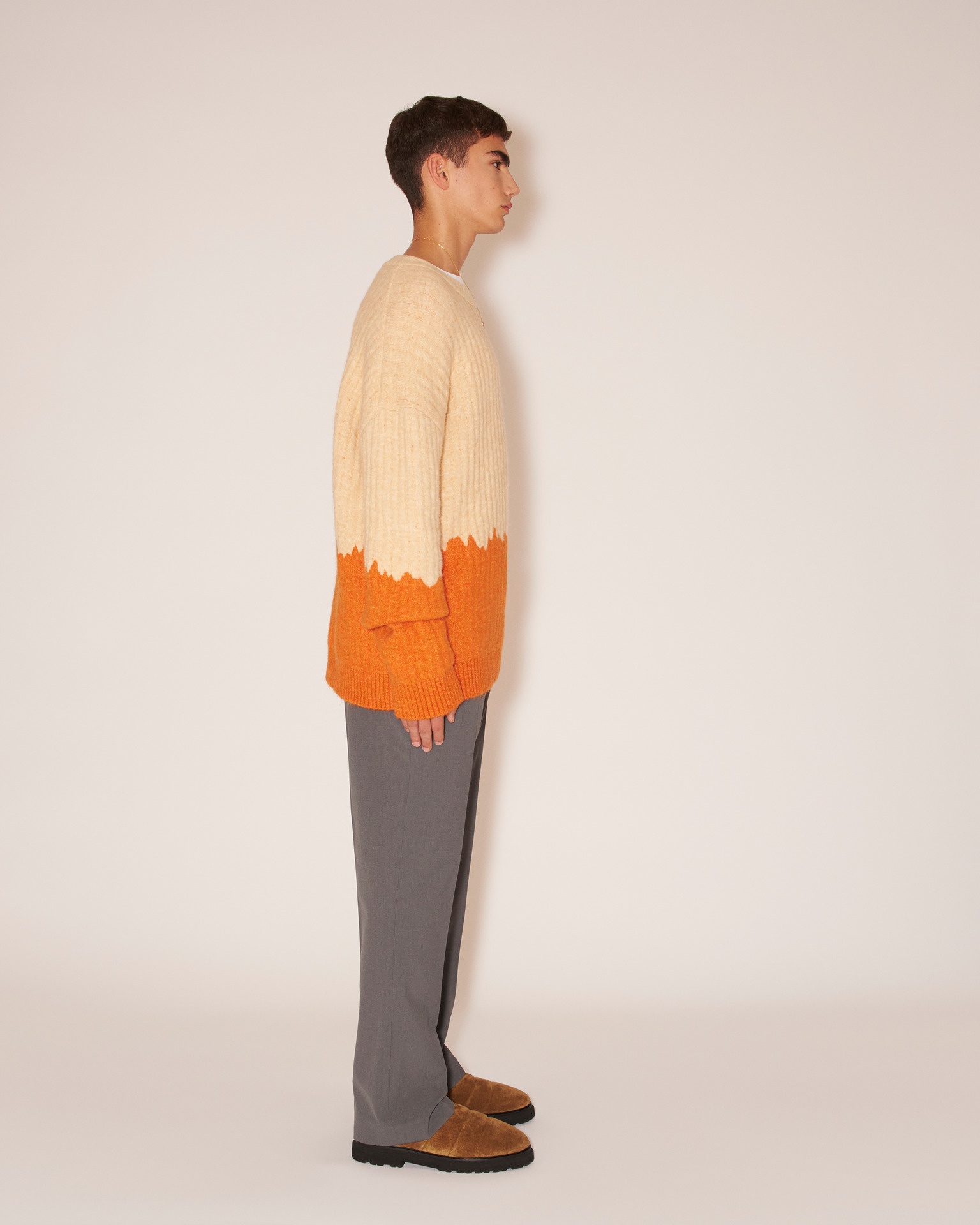 OVEO - Dip dye-effect sweater - Cream orange - 4
