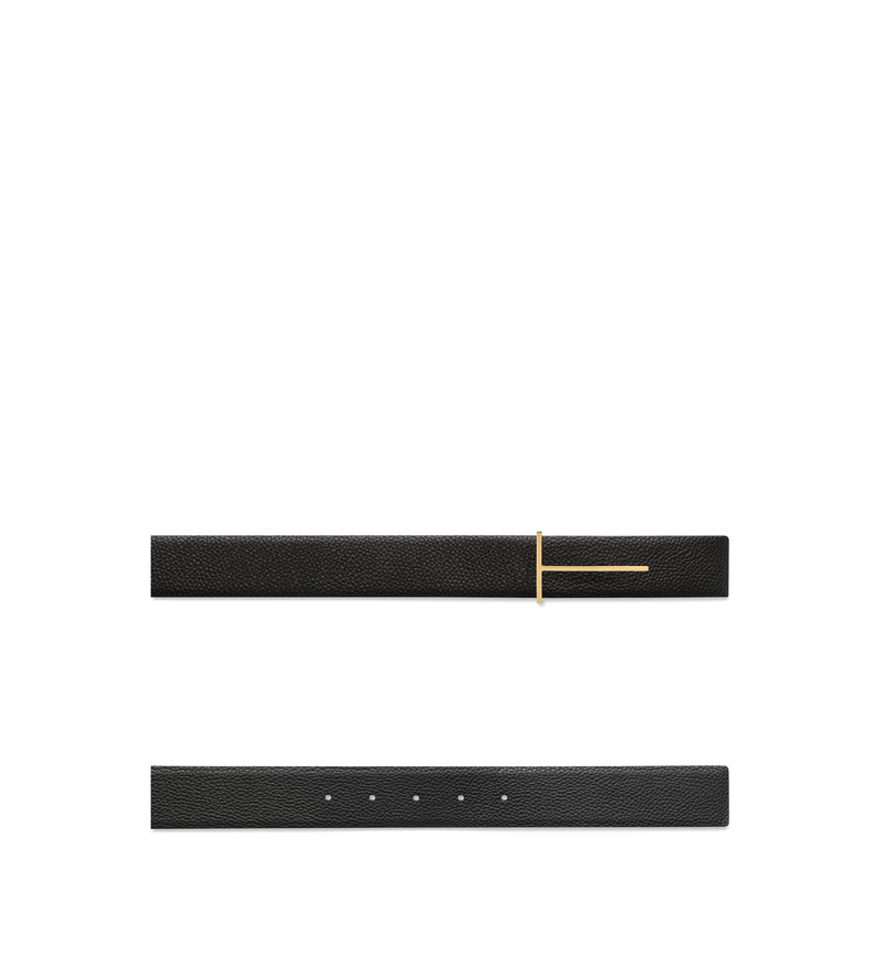 TOM FORD GRAIN LEATHER SLIM T REVERSIBLE BELT outlook