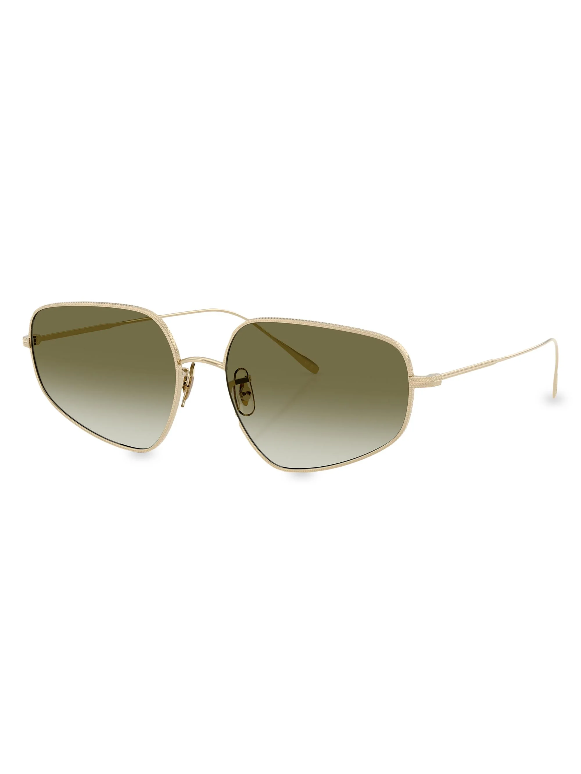 Women's Eylla 57MM Geometric Sunglasses - Gold Olive - 1