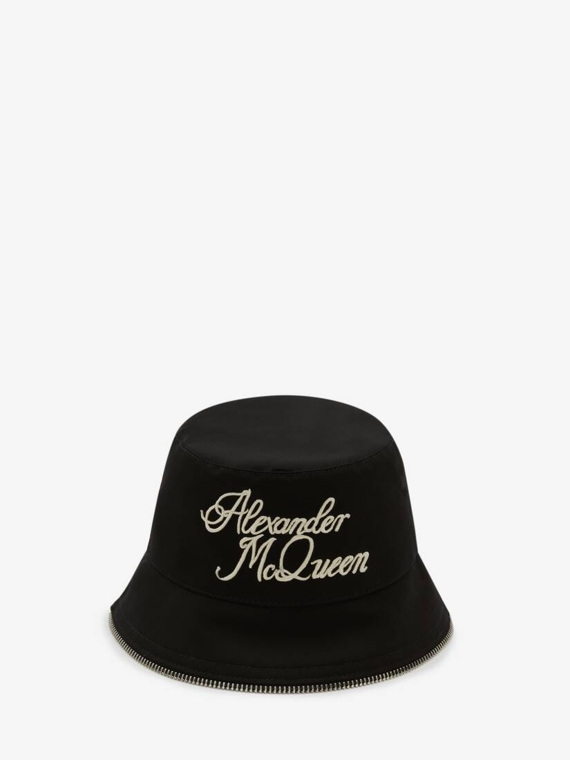 Blake Illustration Bucket Hat in Black/ivory - 1