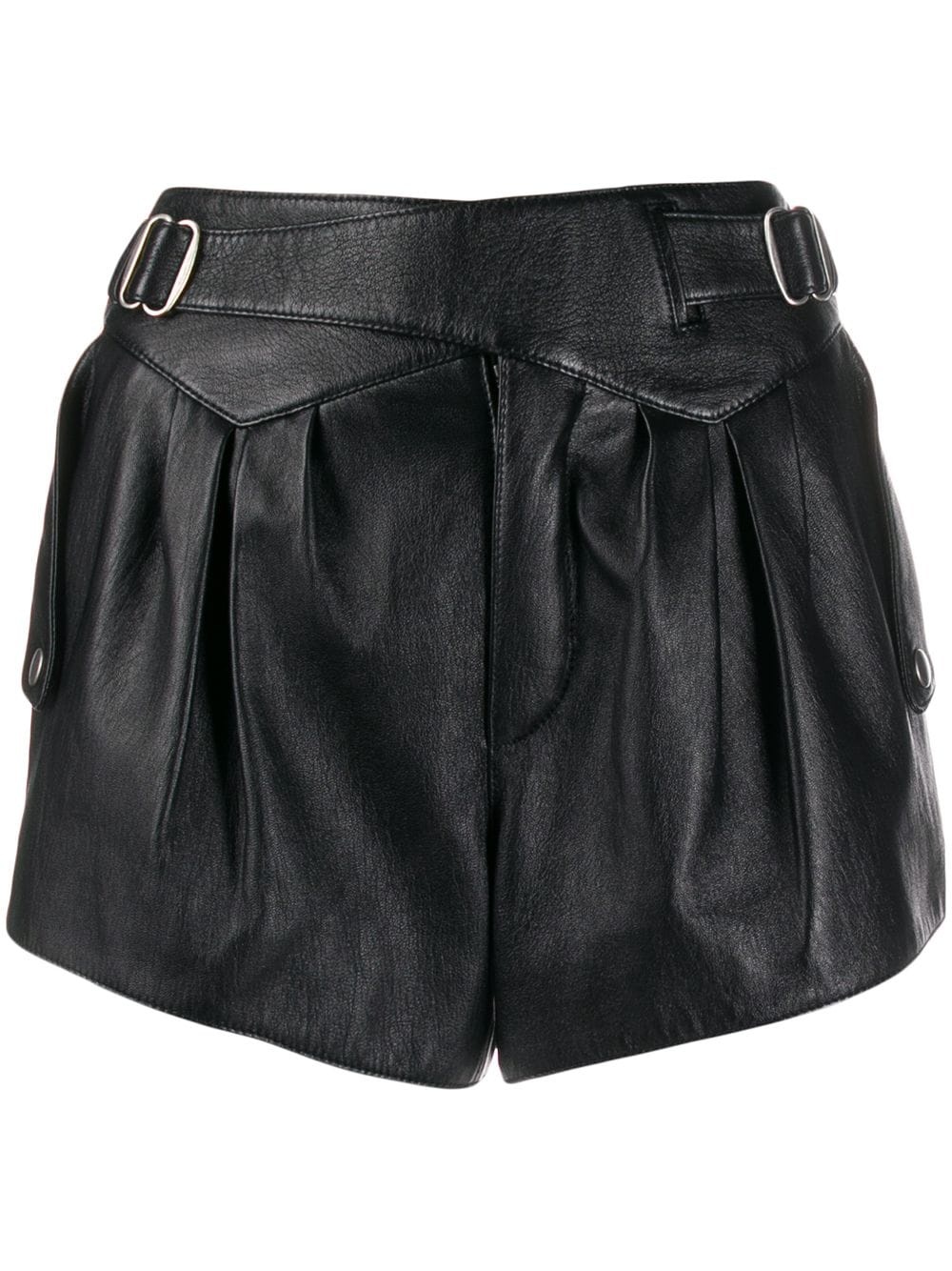 buckle-detail high-waist shorts - 1