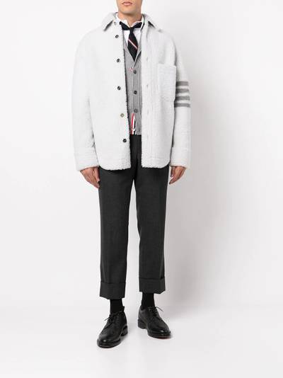 Thom Browne 4-Bar shearling jacket outlook