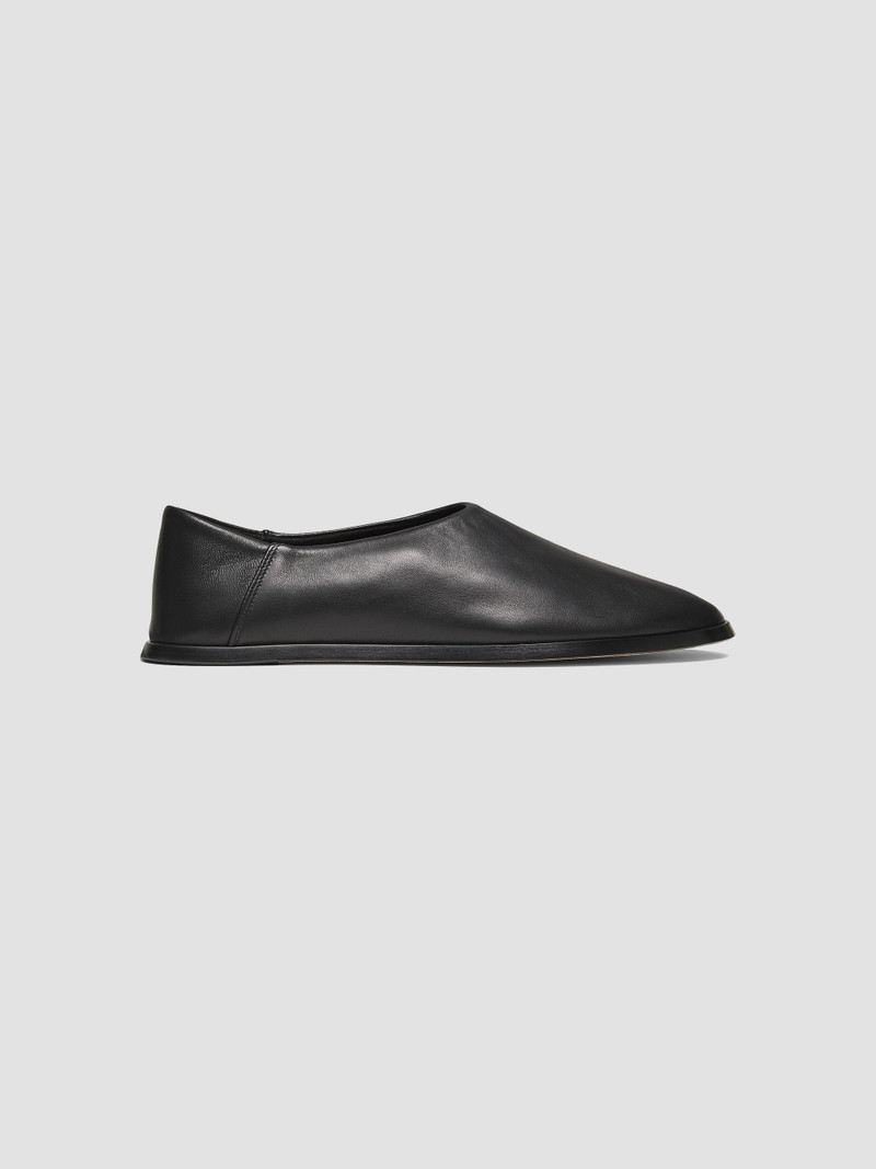 Men's Leather Mule Loafers - Black 1