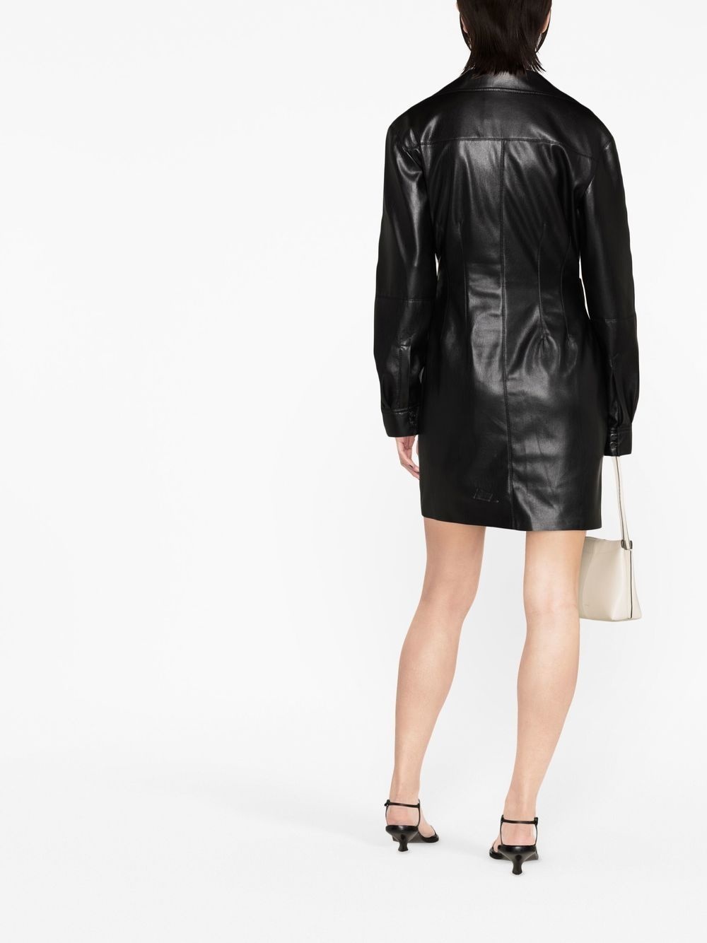 Marto faux-leather minidress - 4