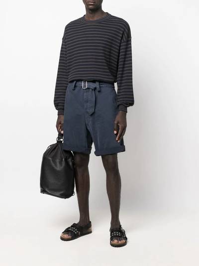 Maison Margiela belted turn-up hem Bermuda shorts outlook