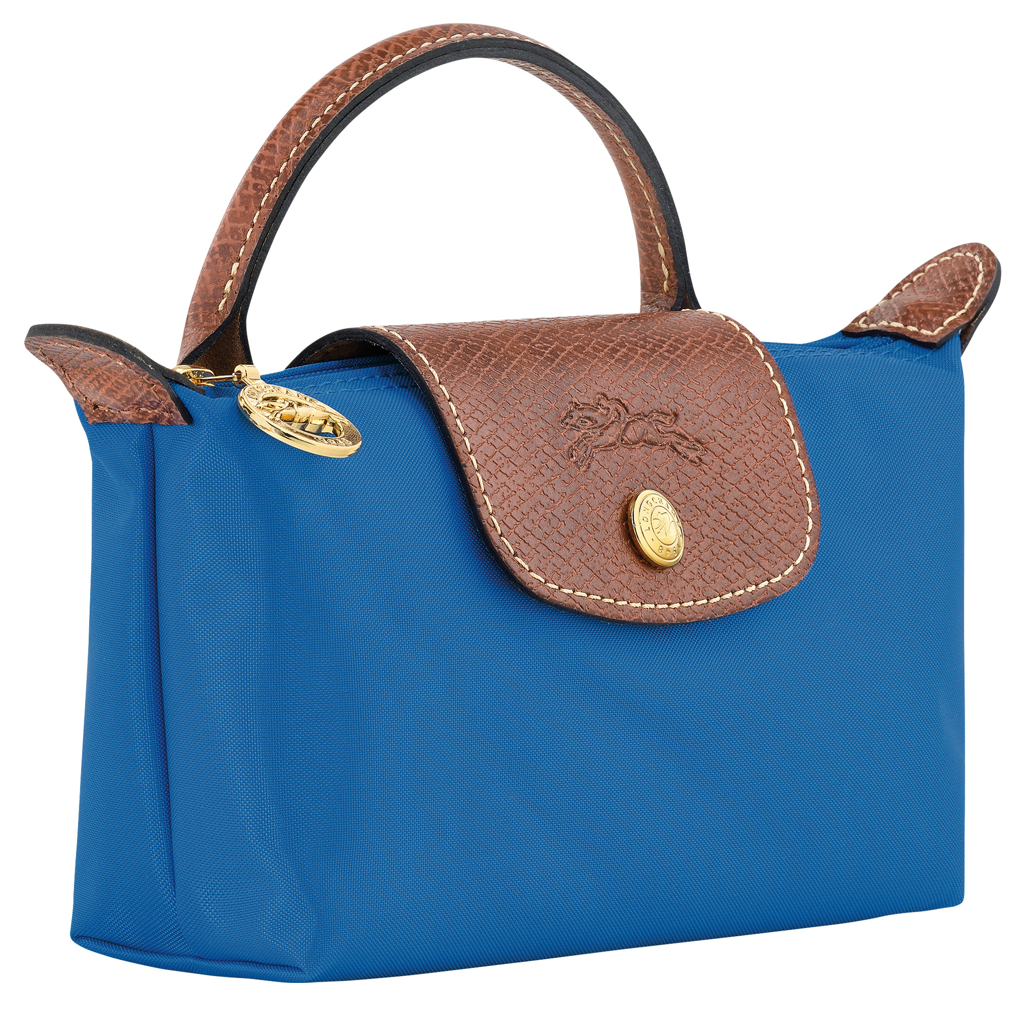 Le Pliage Original Pouch with handle Cobalt - Recycled canvas - 3
