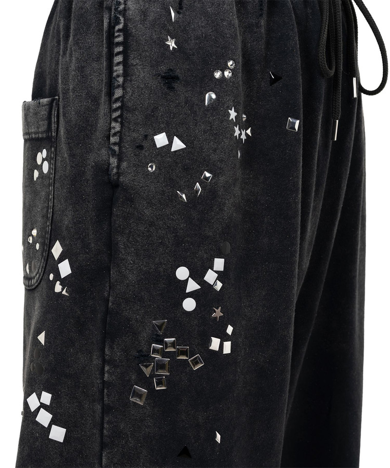 Embellished Bleached Sweat Pants 9