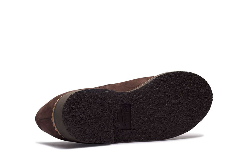 Chambord Taurillon Nubuck Chocolate - Rubber Sole 5