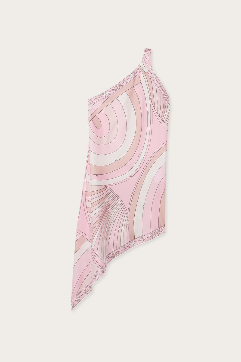 IRIDE PRINT ASYMMETRICAL-CUT DRESS 1