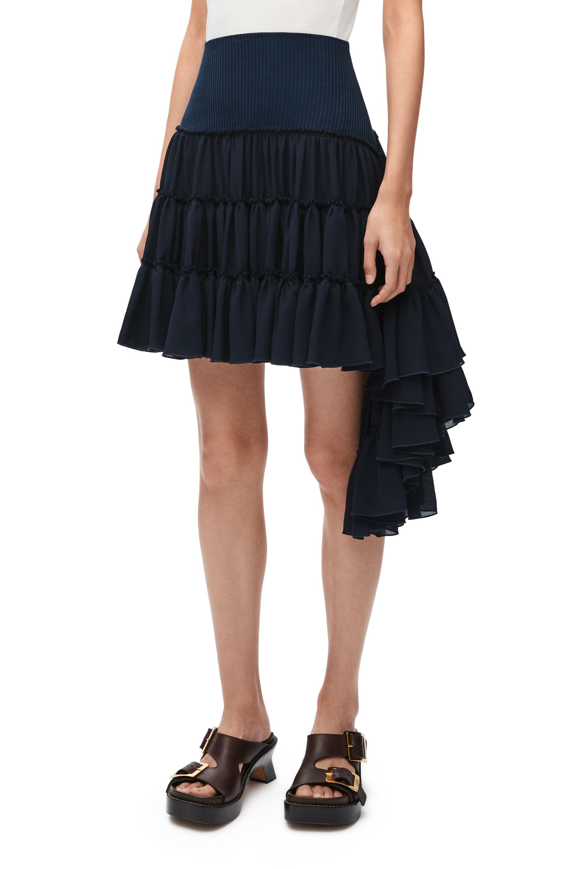 Ruffled skirt in silk - 3