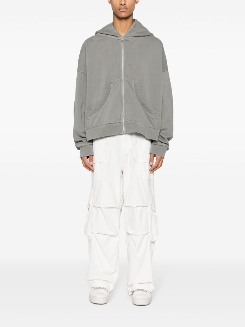 organic-cotton zip-up hoodie - 2