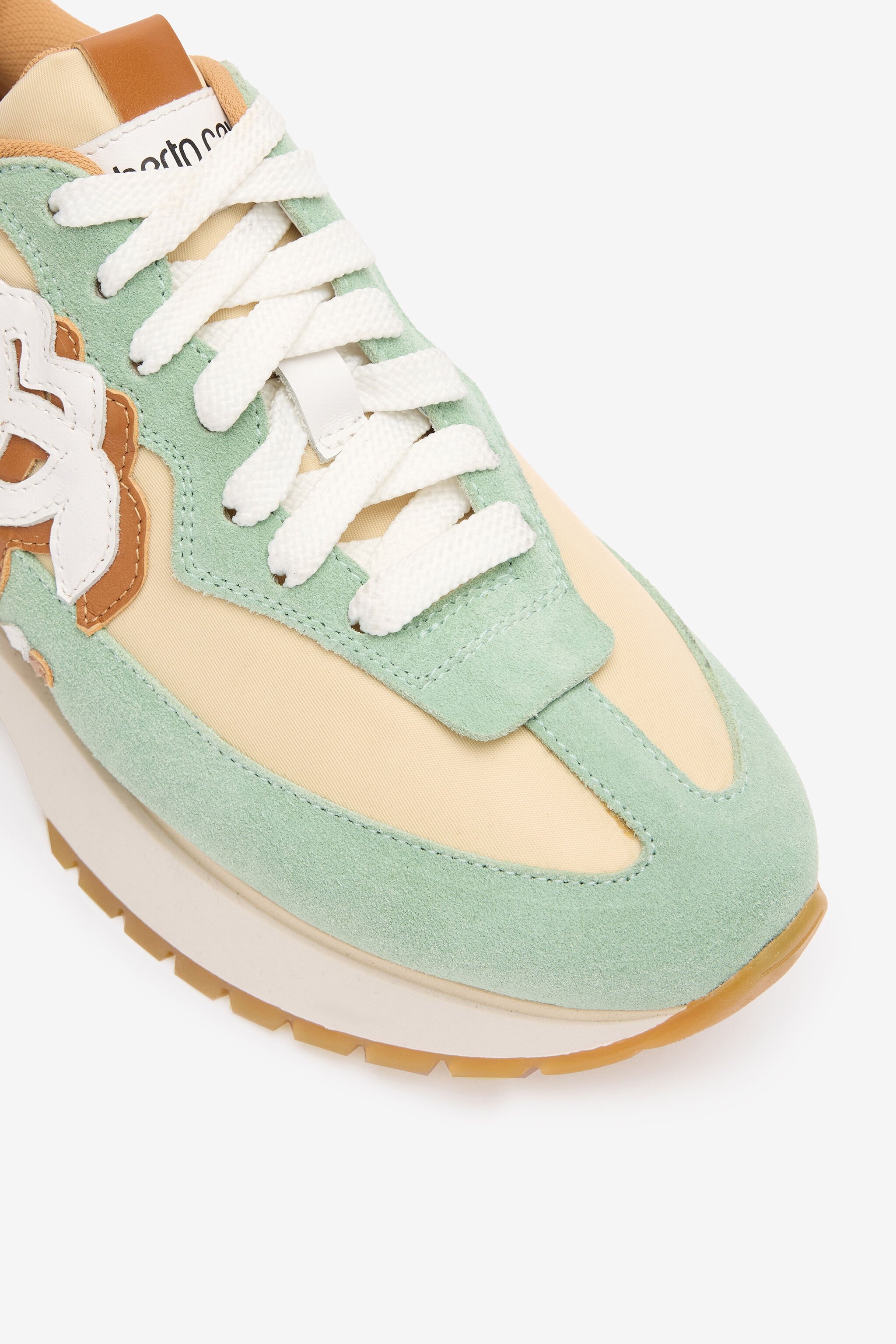 Sneakers with Contrasting Back and Mirror Snake Monogram - 4