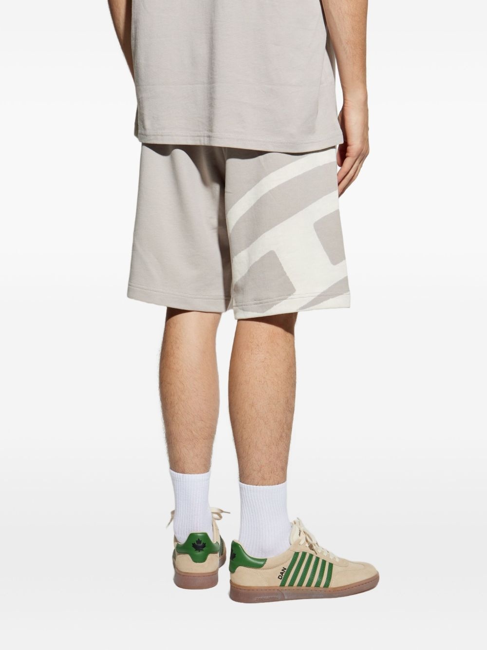 Crow logo-print drawstring shorts - 4