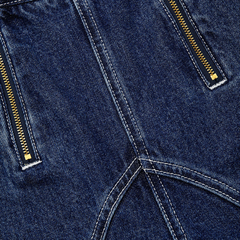 Blue Stitch Detail Jeans 6